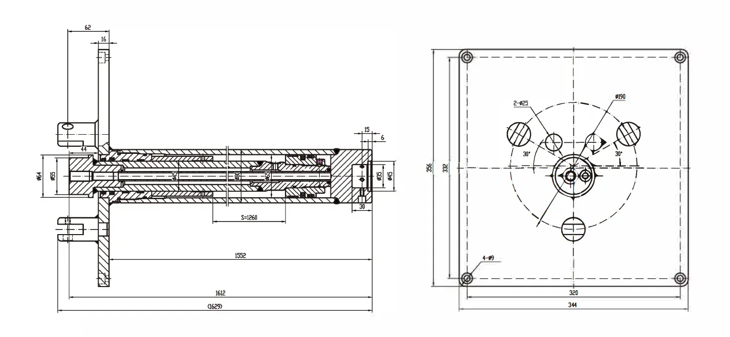 Hydraulic Lifting Cylinder Dimensions