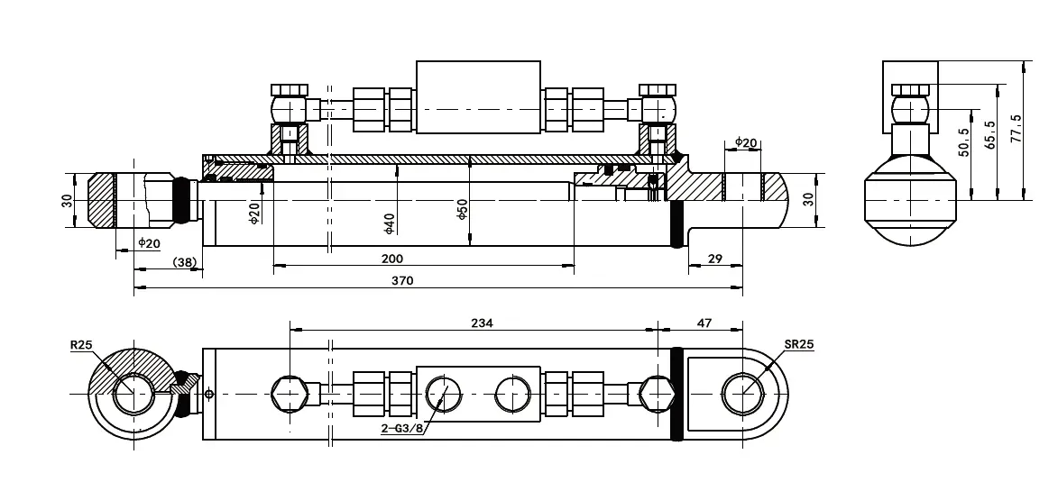 Hydraulic Locking Cylinder Dimensions