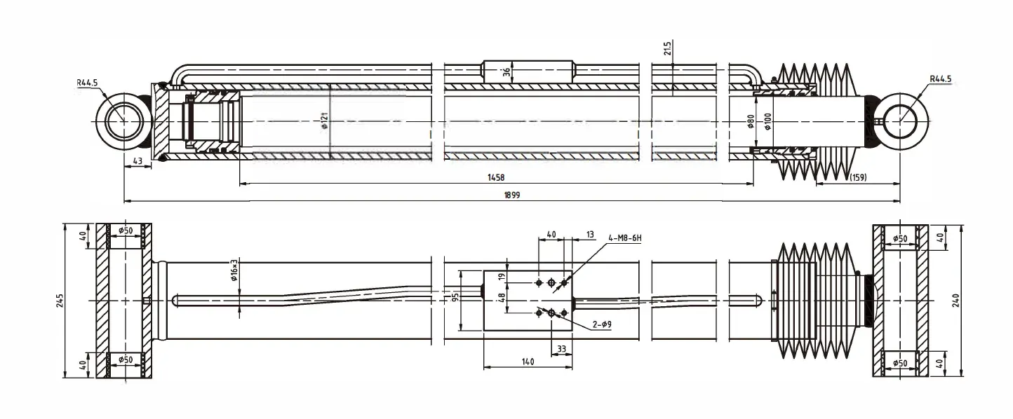 Hydraulic Luffing Cylinder Dimensions