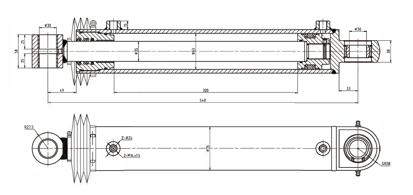 Hydraulic Steering Cylinder Dimensions