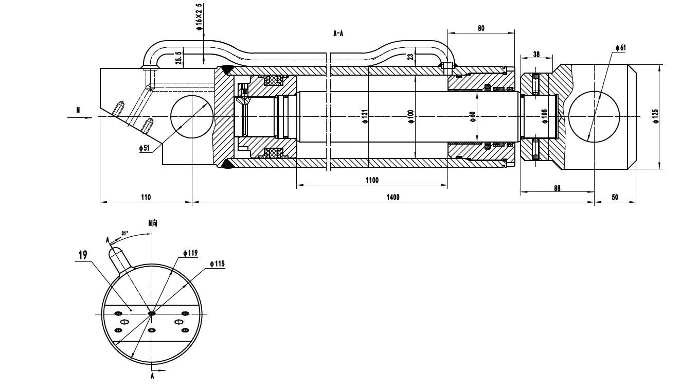 Telescopic Hydraulic Cylinder Dimensions